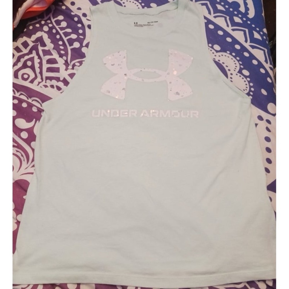 Under Armour Women's Mint Green Loose‎ Fit Active Muscle Tank, XS